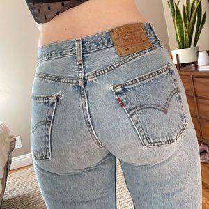 Vintage Levi’s 501 Boot Cut high rise button Jeans